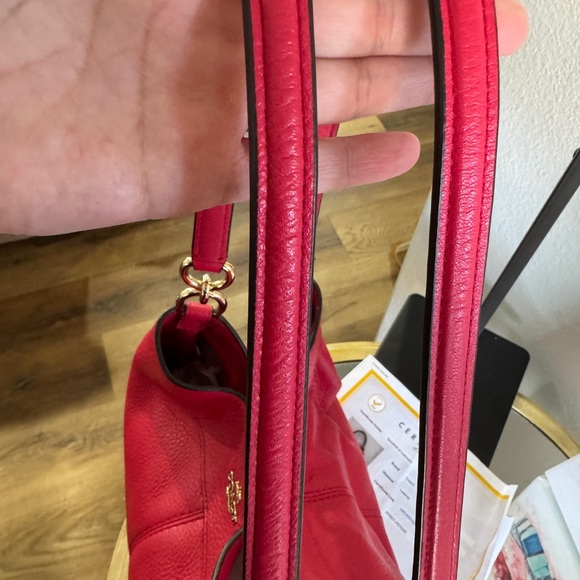 Coach  Lexy Shoulder bag Vibrant Pebble Leather EUC - Picture 5 of 12